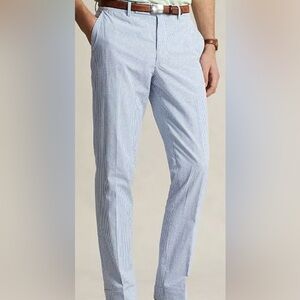 EUC Polo by Ralph Lauren Big and Tall Seersucker Pant Size 42B x 32